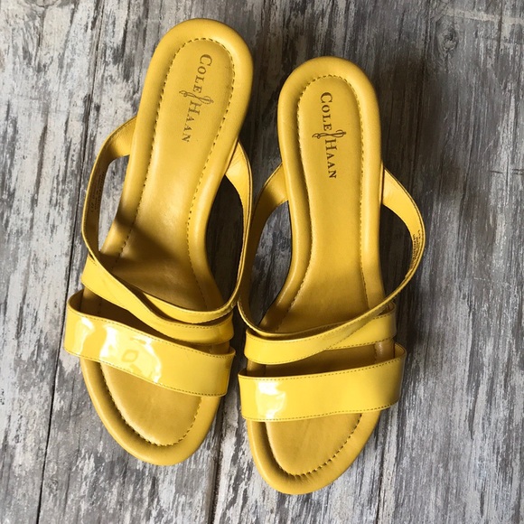 cole haan yellow sandals